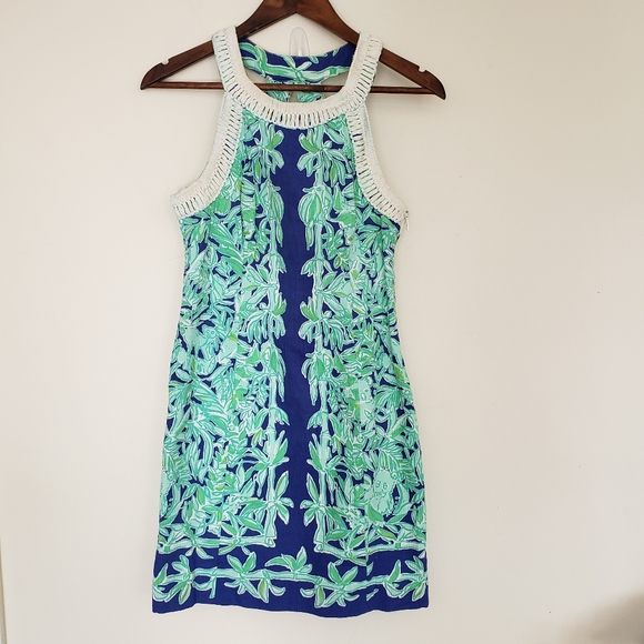 Lily Pulitzer Koala of the Wild Lea Racerback Shift Dress Tropical Womens Size 4 - Picture 1 of 11